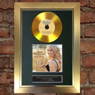 Gold Disc Carrie Underwood Some Hearts Signed Autograph Mounted Print A4 185