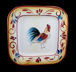 Tabletops Gallery Country Rooster - - (6) Salad Plates Plates Set