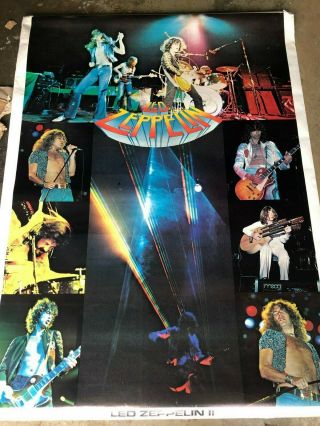 Led Zeppelin - Vintage Massive Led Zeppelin Poster - Jimmy Page - Robert Plant