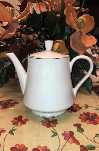 Crown Victoria China Porcelain Lovelace Teapot