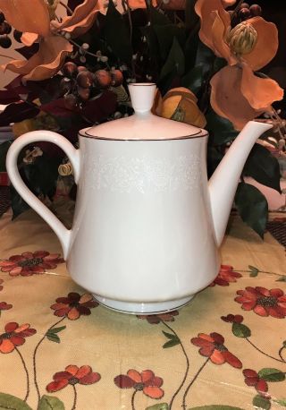 Crown Victoria China Porcelain Lovelace Teapot 2