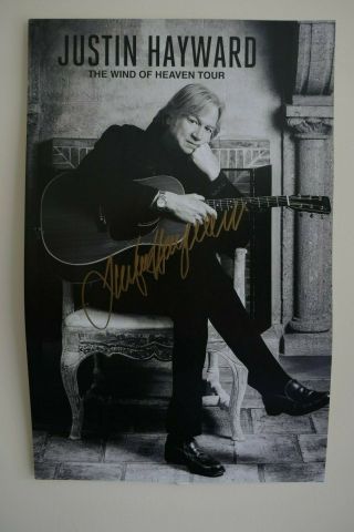 Justing Hayward Of The Moody Blues Wind Of Heaven Tour Poster Signed