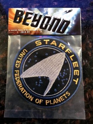 - Star Trek Beyond,  Promo Movie Patch From The 2016 Movie Release In Imax 3d