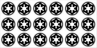 Star Wars Imperial Kill Badges Decals Stickers Set