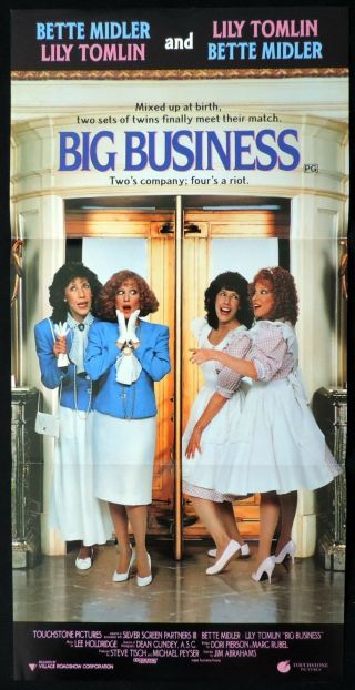 Big Business Rare Daybill Movie Poster Bette Midler Lily Tomlin