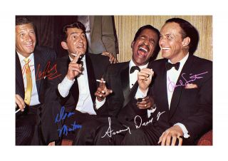 Rat Pack 2 Colour By Jecinci A4 Signed Picture Photograph Poster Choice Of Frame
