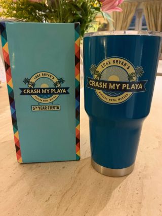 Luke Bryan’s Crash My Playa Large Metal Insulated Cup With Lid,  Rare Country