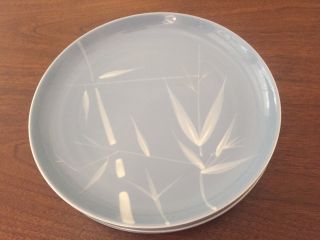 Winfield China Blue Pacific Bamboo Set Of 5 Dinner Plates
