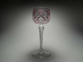 Rose Cut To Clear Crystal Rhine Goblet With Triple Air Twist Stem
