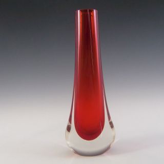 Whitefriars/baxter Ruby Red Glass Teardrop Vase 9571 3
