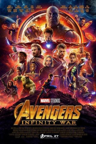 The Avengers Poster Infinity War Movie (2018) Sci - Fi/action 24x36 Inches