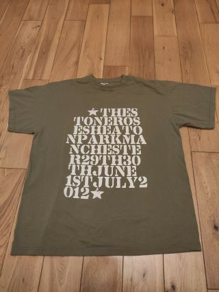 The Stone Roses T - Shirt Heaton Park Manchester 2012 Large Green