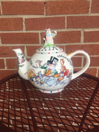Paul Cardew Alice In Wonderland Mad Hatters Tea Party,  Teapot 2004 Large Version