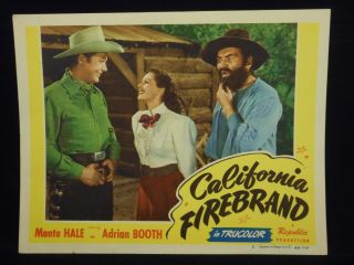 Monte Hale California Firebrand 1948 Lobby Card 5 Vf Western Lorna Gray