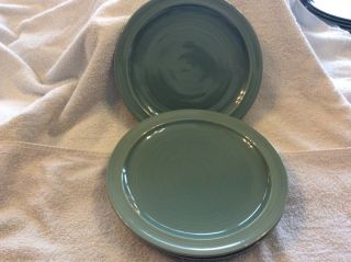Set Of 4 Vintage Red Wing Pottery Village Green Dinner Plate 10.  5”