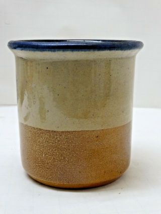(1) MONROE SALT MSW Pottery - Northern Fruit Utensil Jar Open Crock 6x6 7