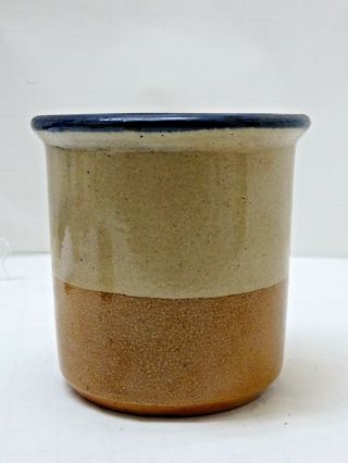 (1) MONROE SALT MSW Pottery - Northern Fruit Utensil Jar Open Crock 6x6 8