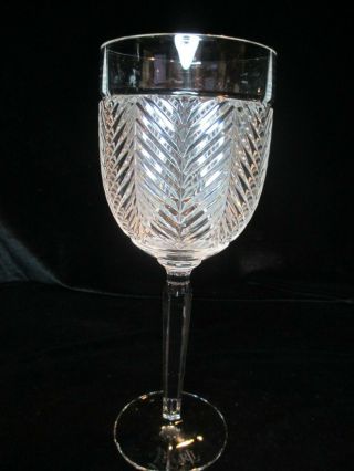 Ralph Lauren Crystal Water Goblet 9 1/4 " Tall Herringbone