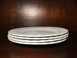 4 Johnson Bros Snowhite Regency Large 10 1/2in Dinner Plate Plates Vgc