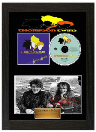 Thompson Twins Signed Framed Poster Display Disc Cd Collectors Picture