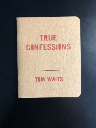 Tom Waits True Confessions Oop Book