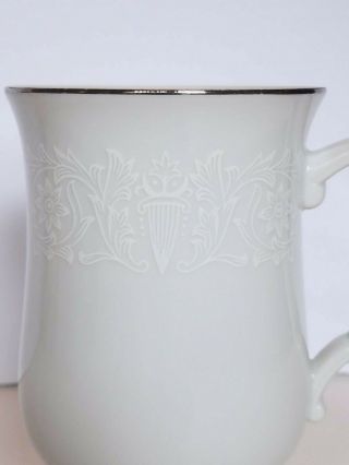 7 Crown Victoria Lovelace White Flowers Fine China Mugs Cups 4.  5 