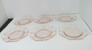 American Sweetheart Pink By Macbeth - Evans Six 6 3/8 " Bread/butter Plates