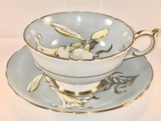 Paragon Fine Bone China Teacup And Saucer Blue Easter Lily