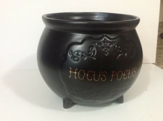 Halloween Rae Dunn Magenta Hocus Pocus Ceramic Witchs Cauldron Candy Bowl 4
