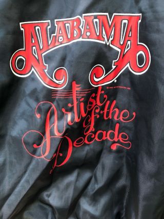 Vintage 1989 Alabama Artist Of The Decade Vintage Satin Band Tour Jacket Large