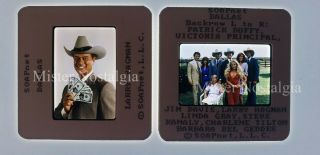 Vintage Photo 1988 Dallas Larry Hagman Linda Gray Charlene Tilton 35mm Slides