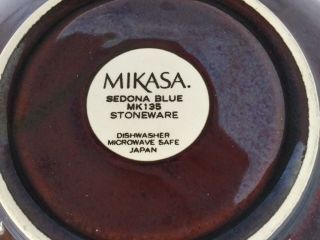 Set of 4 Mikasa SEDONA BLUE MK135 Coupe Soup Bowls - 7