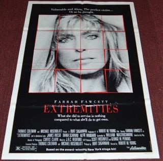 Extremities 1986 27x41 Movie Poster Farrah Fawcett Rape Revenge
