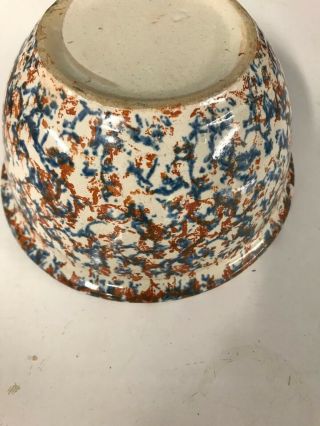 Western Or Red Wing Spongeware Advertising Bowl Villisca Iowa Pottery Crock 5