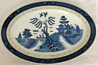 Ironstone Ware Craftsman China 188 Willow Oval Serving Platter Made In Japan