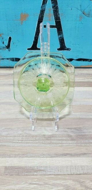 Rare Vintage Anchor - Hocking Green Depression Glass Princess Cookie Jar Lid Only