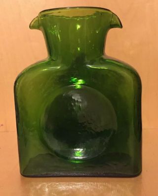 Vintage Emerald Green Blenko Water Bottle Blenko 384