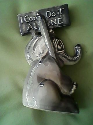 Vintage McCoy Elephant Political Figurine Victory Depends on You 4