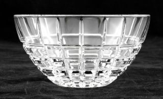 Tiffany & Co Cut Crystal Bowl " Plaid " Pattern - 4 5/8 " Dia.  -