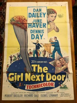 1 - Sheet Poster 27x41: The Girl Next Door (1953) Dan Dailey,  June Haver