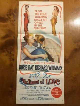Daybill Poster 13x30: The Tunnel Of Love (1958) Doris Day Vf