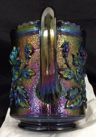 Imperial Carnival Glass LUSTRE ROSE Amethyst Purple Pitcher WOW Colors RARE 7