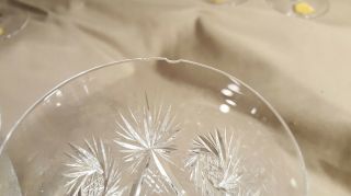 6 Echt Bleikristall Wine Water Goblet Glass Crystal,  German 1960 ' s 5