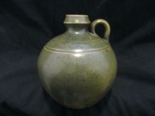 Ben Owen Sr.  Master Potter N.  Carolina Frogskin Handled Jug/vase,  Mid Century