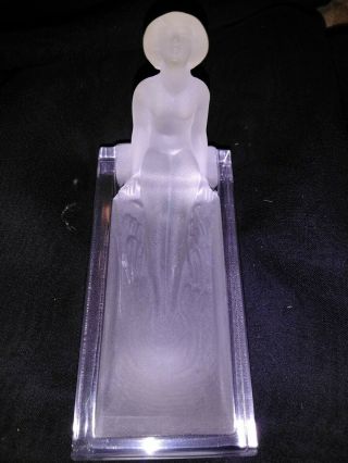 Desna Bathing Nude Female Art Deco Glass Figure Schlevogt Hoffman Ingrid Czech