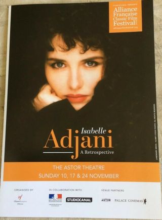 Promotional Movie Flyer Isabella Adjani A Retrospective Not A Dvd