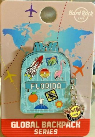 Florida Global Backpack Orlando,  Florida Hard Rock Cafe Pin Limited Edition 250