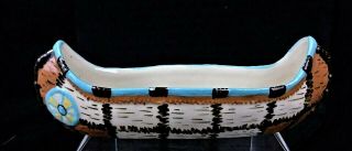 Vintage Collectible Ceramic Arts Studio " Wee Indian " Canoe Madison,  Wi U.  S.  A.