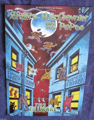 Bill Graham 2001 Fillmore Poster F454 The Pogues Shane Macgowan And The Popes