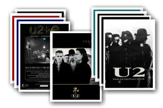 U2 - Promotional Posters Postcard Set 1,  2,  3,  4,  5 For Jkclauss